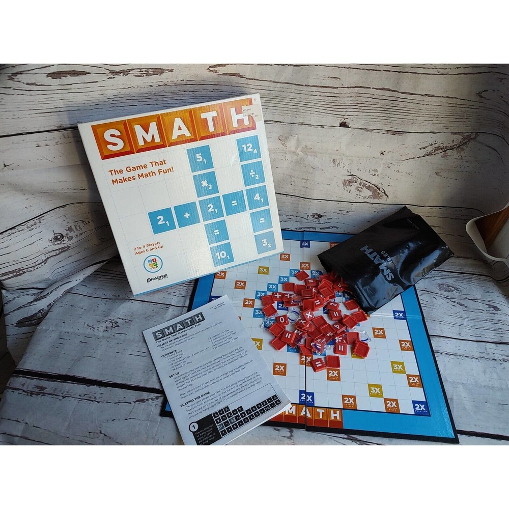 Pressman Smath Fun Math Skill Building Educational Game For 2-4 Players Ages 6+